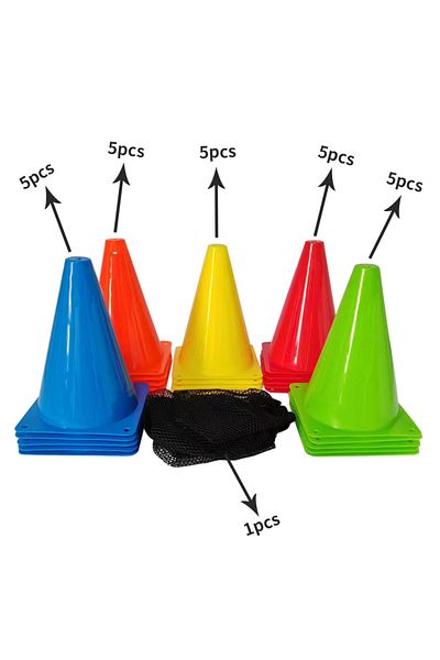 Choice 25pcs 25PCS Hot Sale Colorful Marker Cones Soccer Agility Training Cones Football Marker Cones Chea