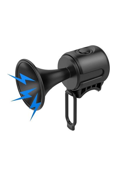 Choice Black Electric Bike Horn Loud 120db Adults Bicycle Bell Warning Bike Horns Alarm For Handlebars 300m