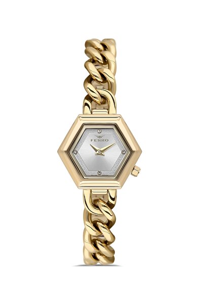FERRO Sarı Çelik Kordon Kadın Kol Saati FL40144A-B