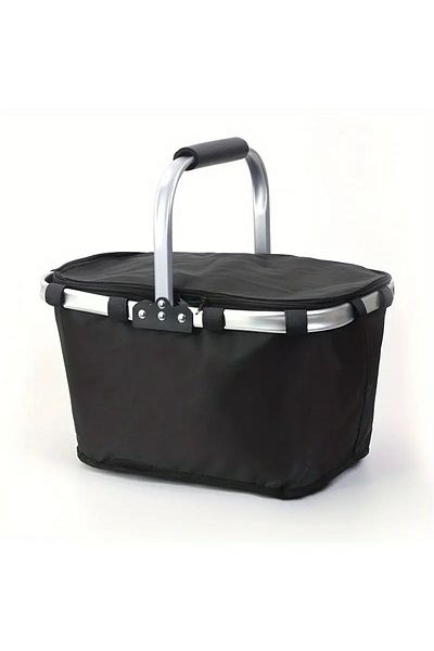 Choice Back 1pc G3099a Picnic Basket Outdoor Ice Pack Foldable Insulation Bag Portable Shopping Basket With