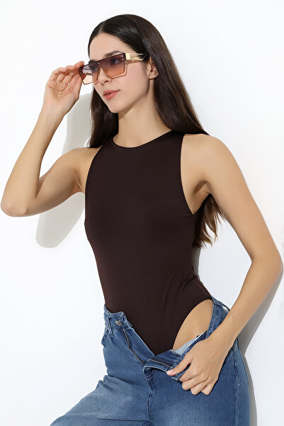 Endies Micro Snap Tank Top 19800 Brown