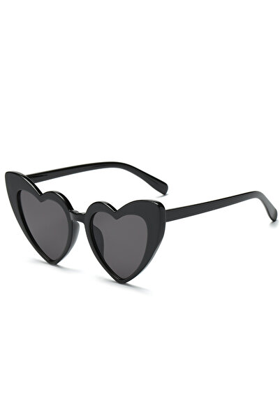Choice Other black black lens Heart Shaped Sunglasses Women Cat Eye Female Su...