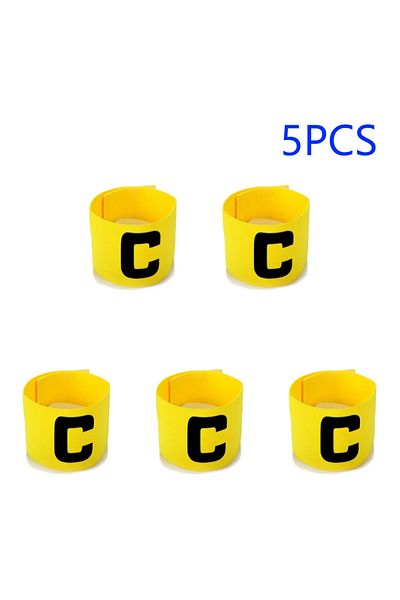 Shunmaii Yellow Leader Match Football Armband Professional Captain Arm Band Bracelet Adjustable Bright Color