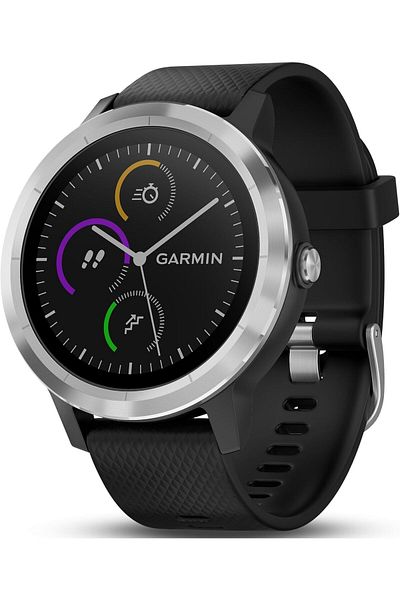 Garmin Vivoactive 3 GPS Smart Watch with Built-In Sports Apps and Wrist Heart Rate - Black with Stai