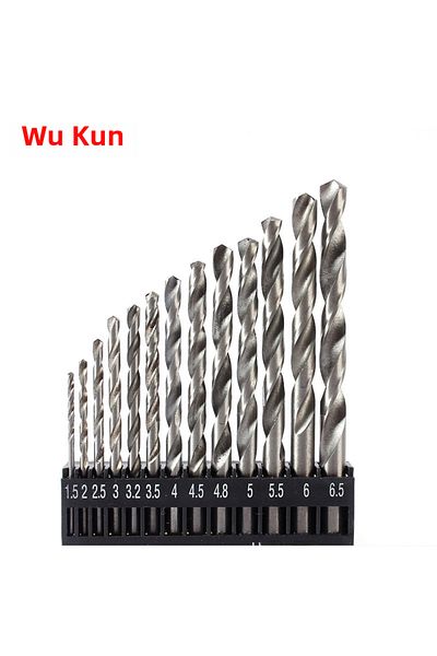 Choice 13pc White Diamond 13pc Twist Drill Set High Speed Steel 4241 Straight Handle White Drill Bit Set Dr