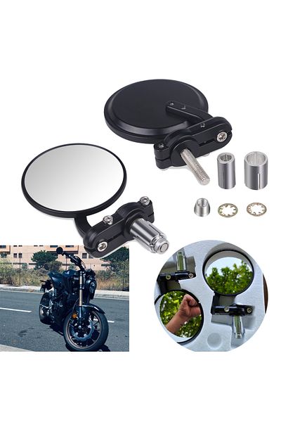 Choice 22mm Universal Motorcycle Mirrors Rearview Side Mirror Motorbike Accessories 2pcs Handle Bar End ...