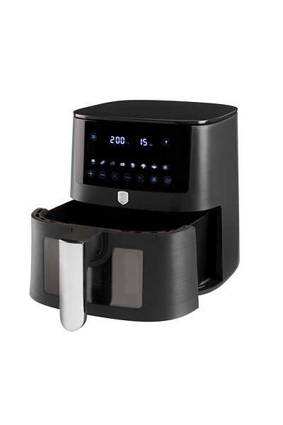 Berlinger Haus BerlingerHaus Airfryer - Anthracite Collection, 5L, Digital, LED, 1400W, Anthracite, Window