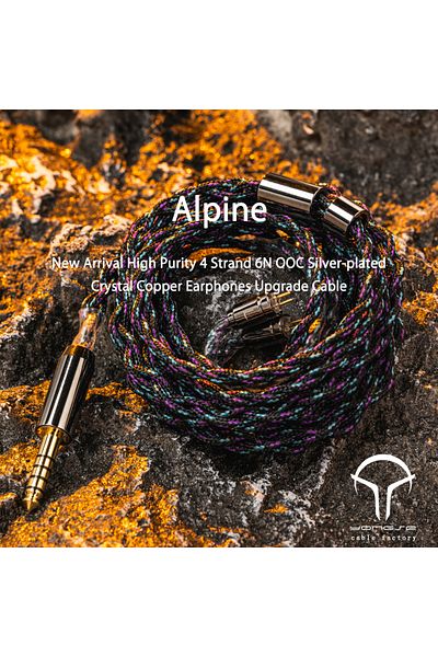 Choice 0.78 4.4mm Yongse Alpine New Arrival High Purity 4 Strand 6N OOC Silver-plated Crystal Copper Earpho