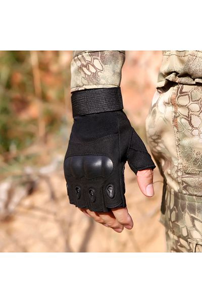 Choice Black One Size Half Finger Men's Gloves Outdoor Military Tactical Gloves Sports Shooting Hunting Air