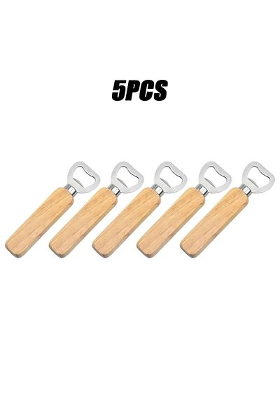 Choice 5pcs 1-20pcs Wooden Bottle Opener Beer Can Opener Household Kitchen Bar Tools For Home Handle Handhe