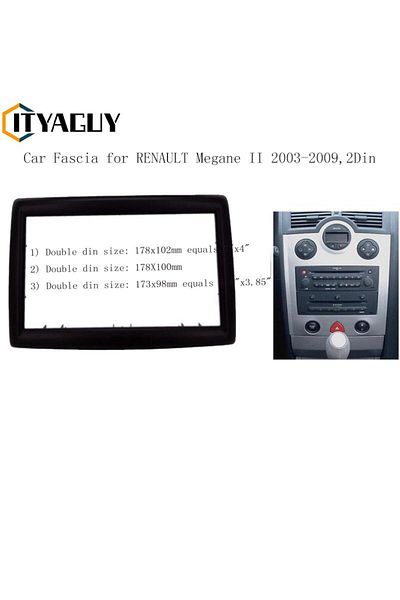 Choice 2din / 2 Din Frame For Renault Megane Ii 2003-2009 Dvd Stereo Fascia Panel Plate Mounting Dash In...