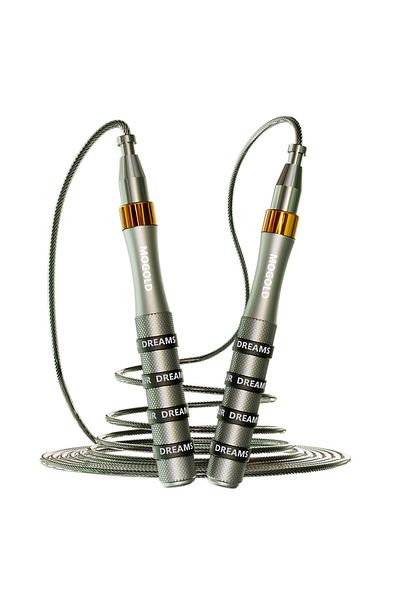Choice T20-SILVERY Self-Locking Bearing Skipping Rope, Suitable for Human Aerobics, Aluminum Alloy Handle,