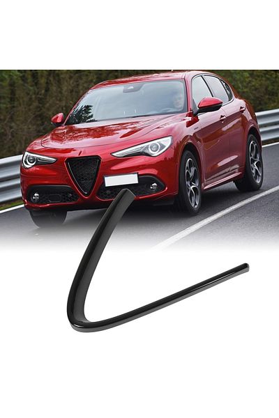 Choice Front Grill Trim Glossy Black Scratch Resistant Replacement For Alfa Romeo Giulia 2017 To 2020