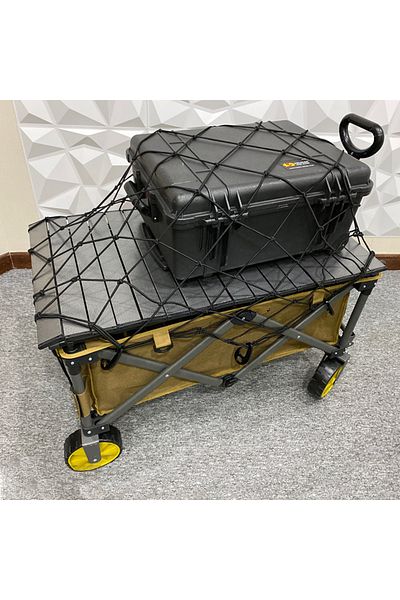 Top Lander شبكة غطاء مرنة لعربة التخييم، ملحقات شبكة غطاء مرنة مع 8 مشابك لعربة الأمتعة الخارجية