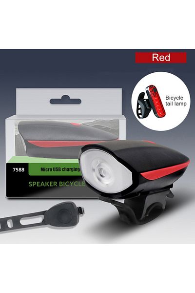 Choice Red-056 Bicycle Light With Horn Usb Rechargeable Led Waterproof Mtb Bike Dark Night Outdoor Riding H