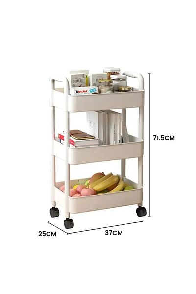 Choice White Household Multi-layer Small Cart Storage Rack Floor To Floor Kitchen Bedroom Bathroom Storage