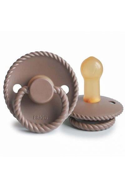 Frigg 6-18 Months Sepia Rope Rubber Pacifier