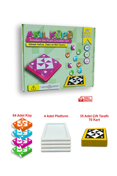 ALAY Ticaret Akıl Küpü - Görsel Hafıza, Zeka Ve Akıl Küpleri ( Qbitz Q-bitz Q-smart Q Smart Küp Oyunu )