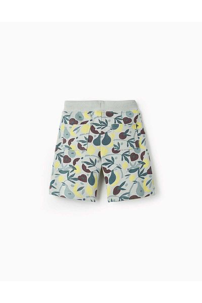 Ziddy Cotton Shorts for Boys 'Fruits', Light Green