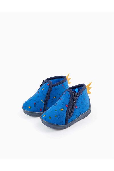 Ziddy Slippers for Baby Boys 'Space', Dark Blue