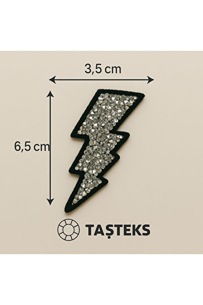 Taşteks TAŞLI Ütülenebilen veya Sticker Olarak Kullanılabilen Şimşek Modeli