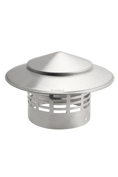 LEENKEA 160mm 1pc 110/160mm Stainles Steel Chimney Cap Exterior Wall Fresh Air Outlet Roof Pipe Exhaust Hood