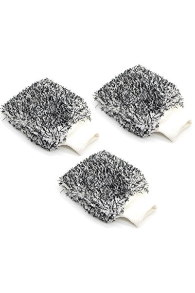 choice2 قفازات تنظيف السيارات السوداء - 3 قطع من الألياف الدقيقة الناعمة عالي...