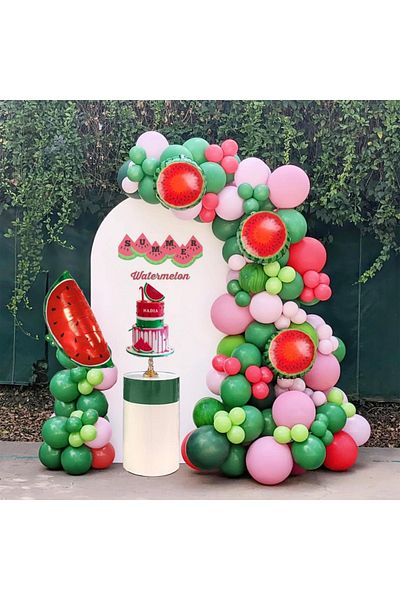 Choice Fruit As Picture 111pcs A Set Of Summer Watermelon Themed Balloon Arch Wreath Set, Birthday Party De
