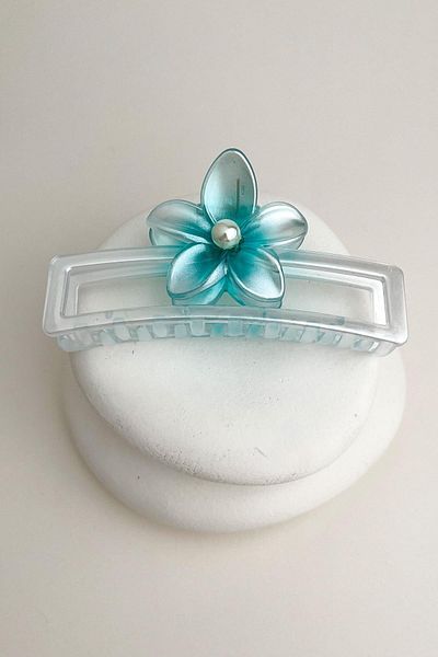 Modex Pearl Detailed Clover Flower Latch Buckle (11cm)