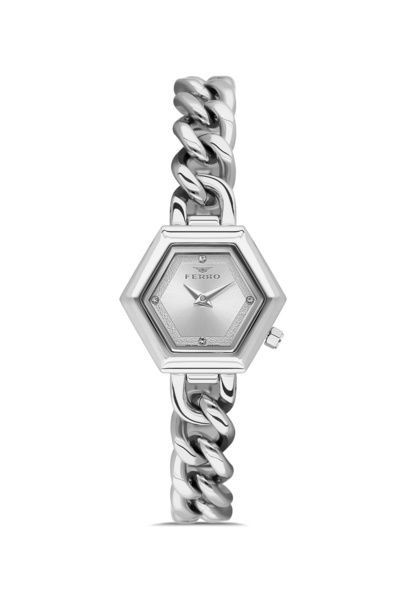 FERRO Silver Steel Cord Women Wrist Watch Fl40144A-A