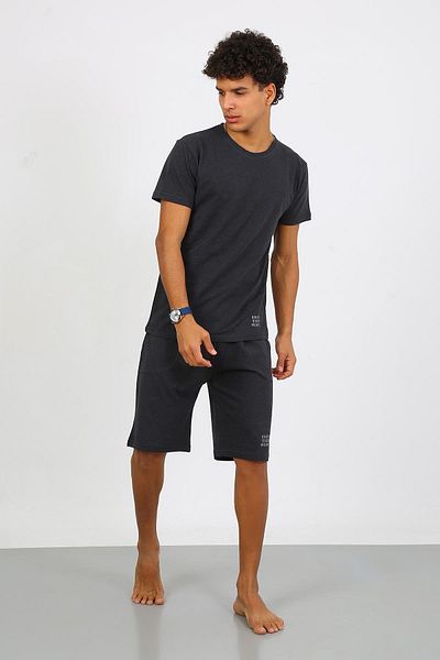 Akbeniz Pajama Set - Gray - Plain