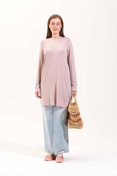 Plistre 2268_Women's Summer Cool&Comfort Long Sleeve 4 Season Hijab Tshirt Tunic