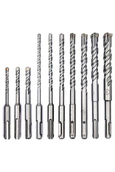 Choice 10pcs Sds-plus 10 Pieces Carbide-tipped Sds-plus Rotary Hammer Drill Bit Set For Concrete，brick,bloc