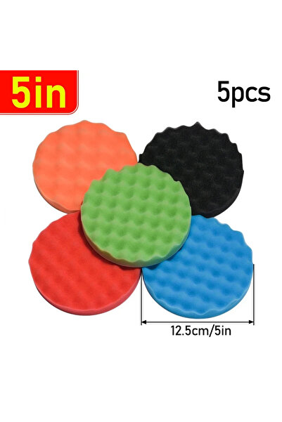 choice2 5 inches 5Pcs 150/180mm Car Polishing Pads 5/6/7inch Sponge Polisher ...