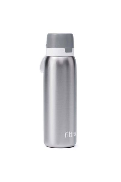 FILTRO Thermos with activated carbon cartridge, THERMO PURE 740 CB, double wall with vacuum, optimal sealing 12 hours