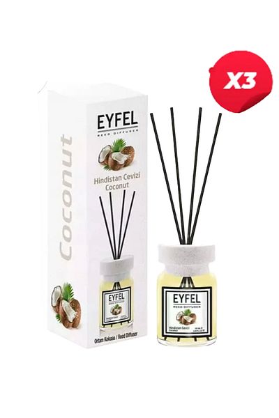 Eyfel Coconut room air freshener with sticks, 120ml X3