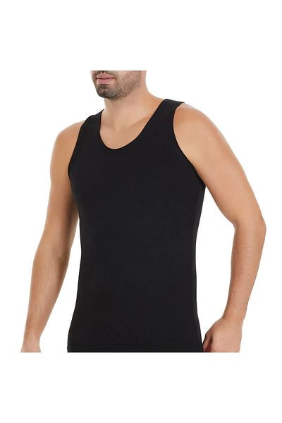 Yıldız Çamaşır 3-Piece Modal Black Color Non-Marking Men's Undershirt