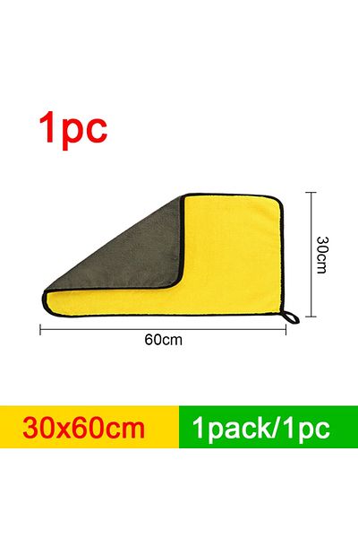 Choice Superfine Fiber 30x60cm Seametal Microfiber Car Washing Towel 400gsm Double-sided Coral Velvet Clean