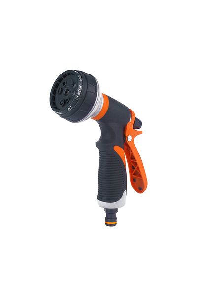 Choice Orange Hose Sprinkle Nozzle For Garden Washing Car 8 Spray Modes Lawn Spray Watering Multifunction H