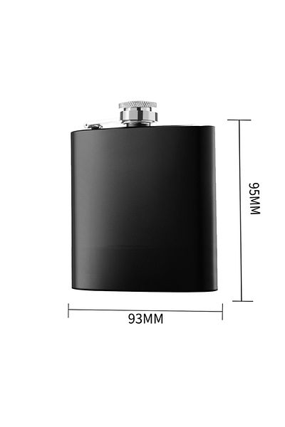 Choice 6 oz 6/8oz Black Hip Flask Stainless-Steel Whiskey Liquor Wine Bottle Outdoor Travel Camping Portabl