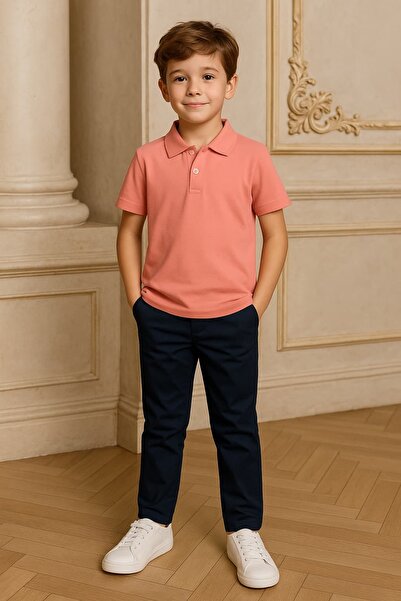 Mcrkids Σχολικό μπλουζάκι με κοντό μανίκι με γιακά πόλο