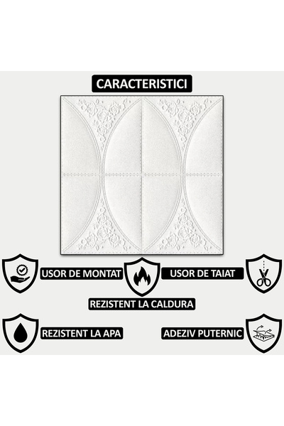 NEXTLY Set of 20 Self-Adhesive 3D Wallpaper, Modern Design, Floral, For Wall Or Ceiling, Waterproof