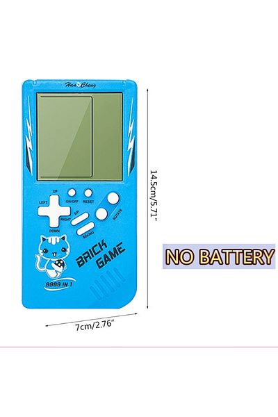 Hahowa Blue Mini Portable Classic Retro Handheld Game Console 23 Games Pocket Nostalgic Play Brick Game Mac