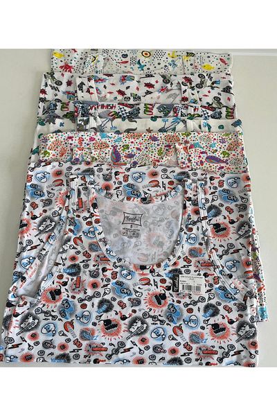 H&S STORE Passion Male Child 6-Pack Undershirt Patterned Fun Comfortable
