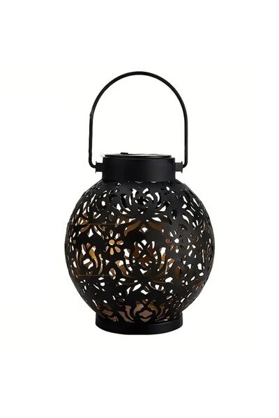 Choice أضواء فوانيس دائرية مقاومة للماء معدنية LED تعمل بالطاقة الشمسية لتزيي...