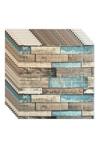NEXTLY Set Of 10 X 3d Self-adhesive Wallpaper For Wall Or Ceiling, 5.3 Sq M, 70x77 Cm, Code 61