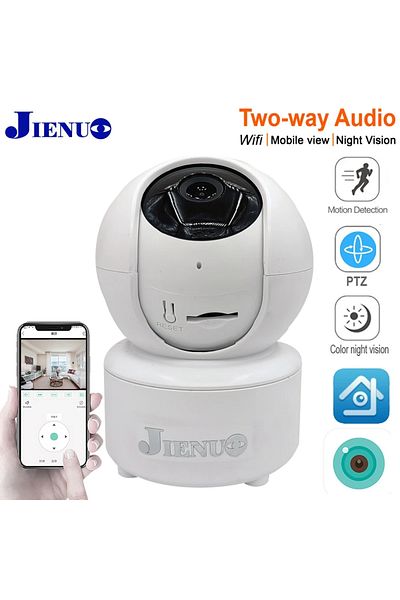 JIENUO Eu plug 1080P Standard Security Protection PTZ WIFI Camera Wireless Auto Tracking Cctv IP Video Surv