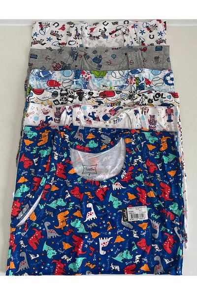 H&S STORE Passion Boy 6-Pack Singlet Patterned Animal Figure Fun Comfortable