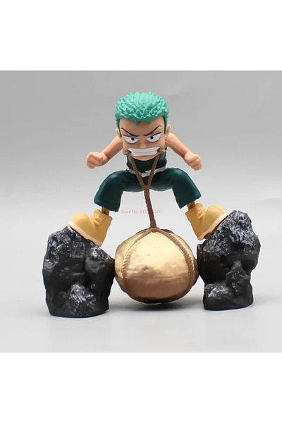 Choice No Box 9cm One Piece Anime Figures Childhood Roronoa Zoro Action Figures Scene Stone Gk Pvc Model Co