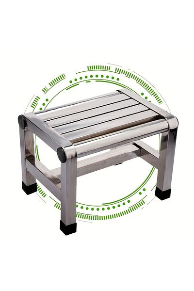 Choice Style A Multifunctional Stainless Steel Square Stool - Waterproof、Non-Slip、Thick and Durable，Suitabl
